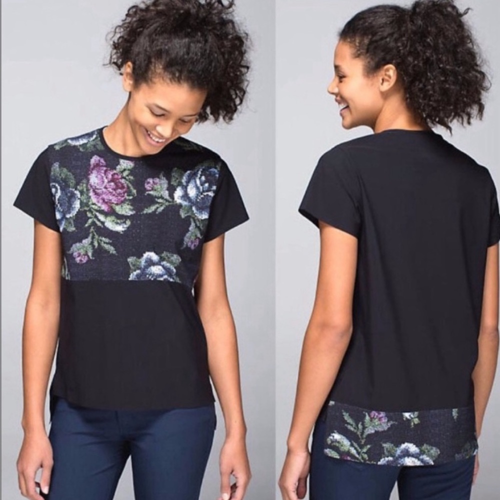 Lululemon t-shirt floral vintage lulu